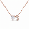 Heart initial necklace