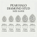 Pear Halo Studs - Basket Setting