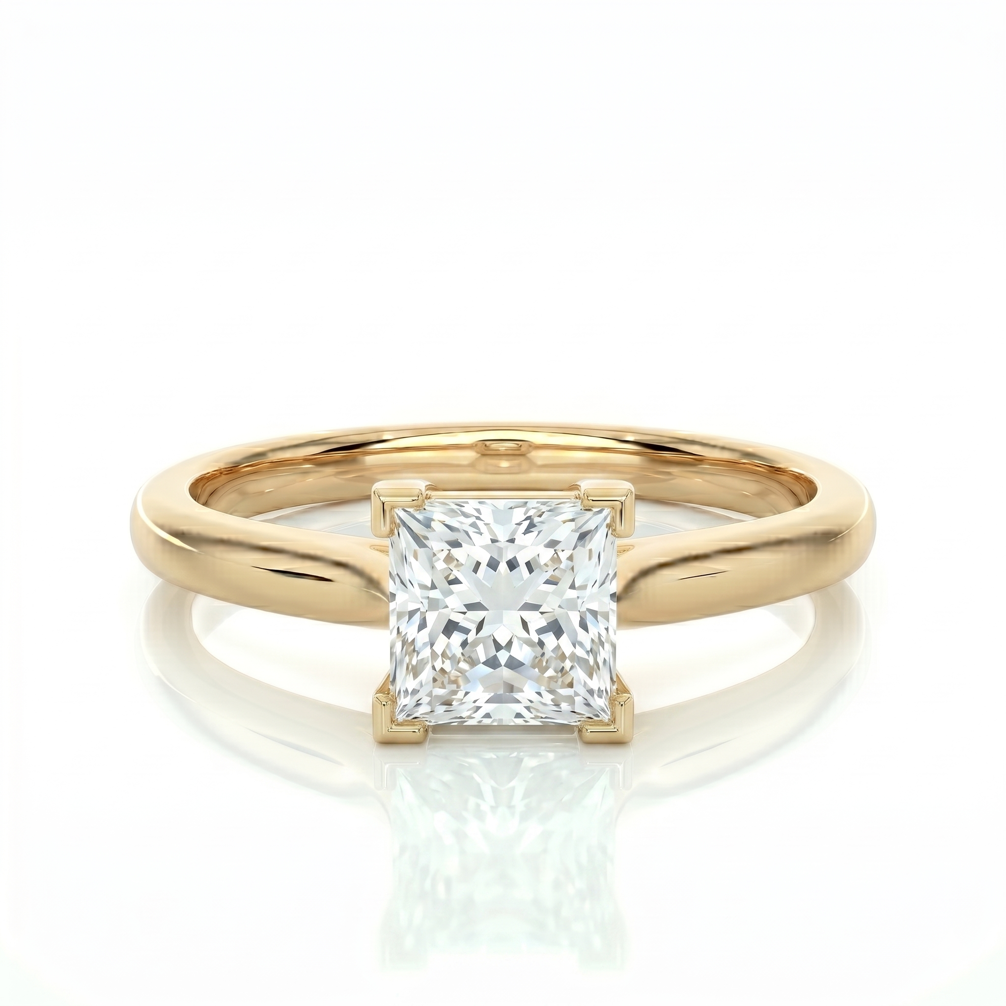 Classic solitaire ring - Princess 0.5ct