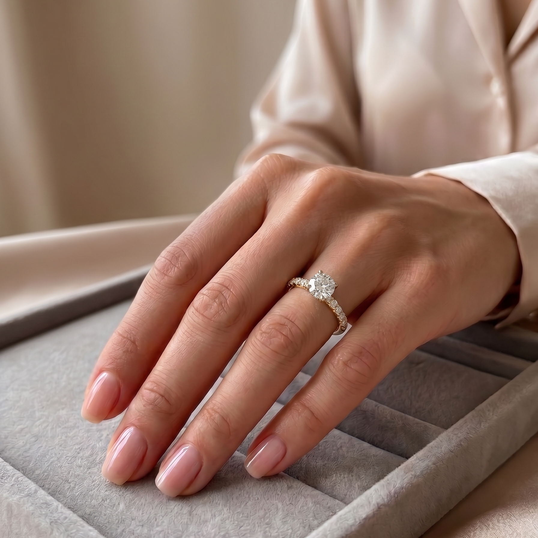 The Clara Crest Ring - Round 0.5ct