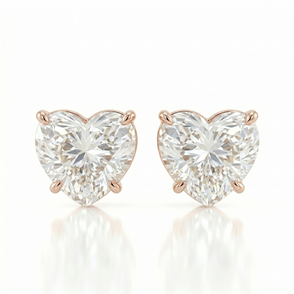 0.5ct each / 9 kt / Rose Gold