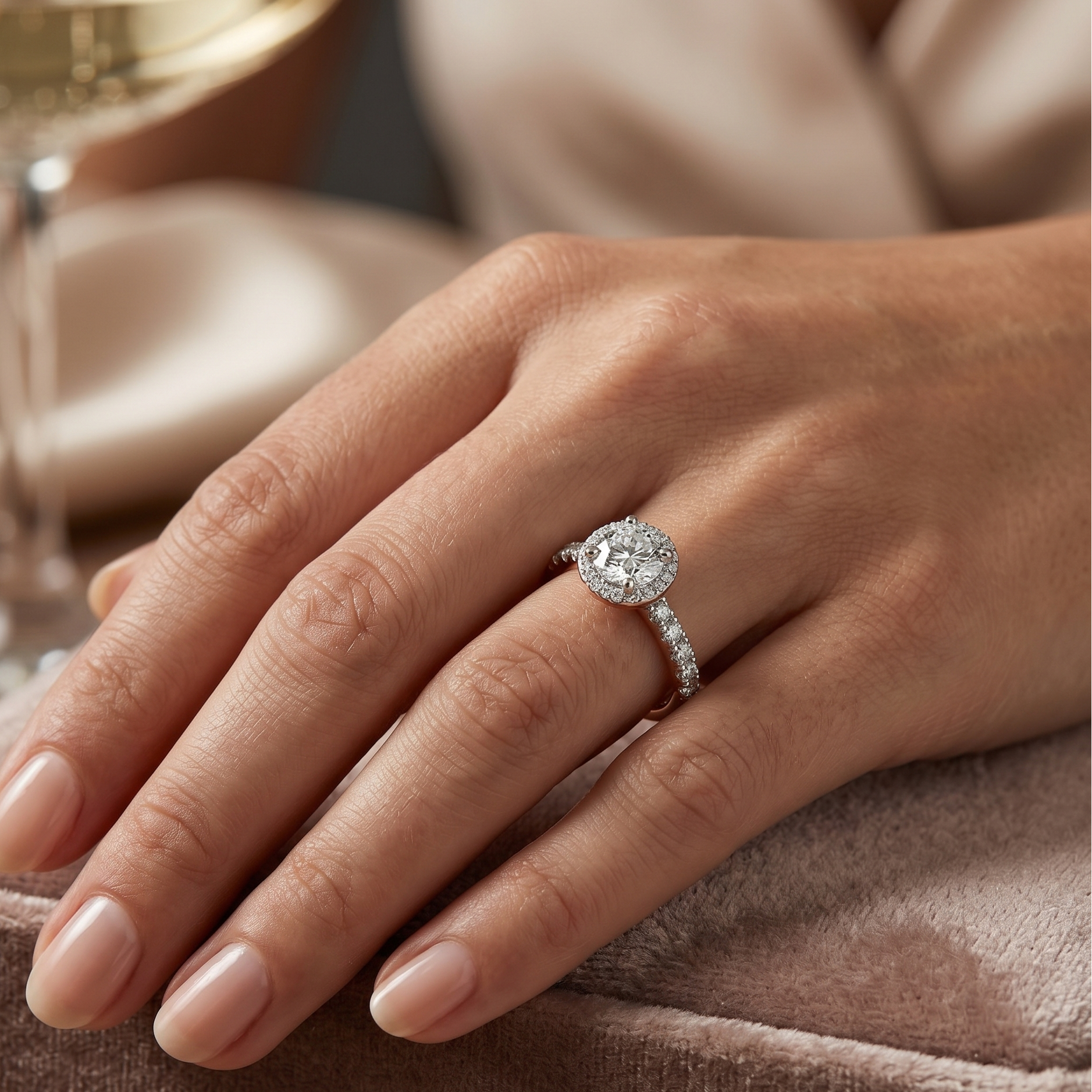 Round Halo Ring - 0.5ct