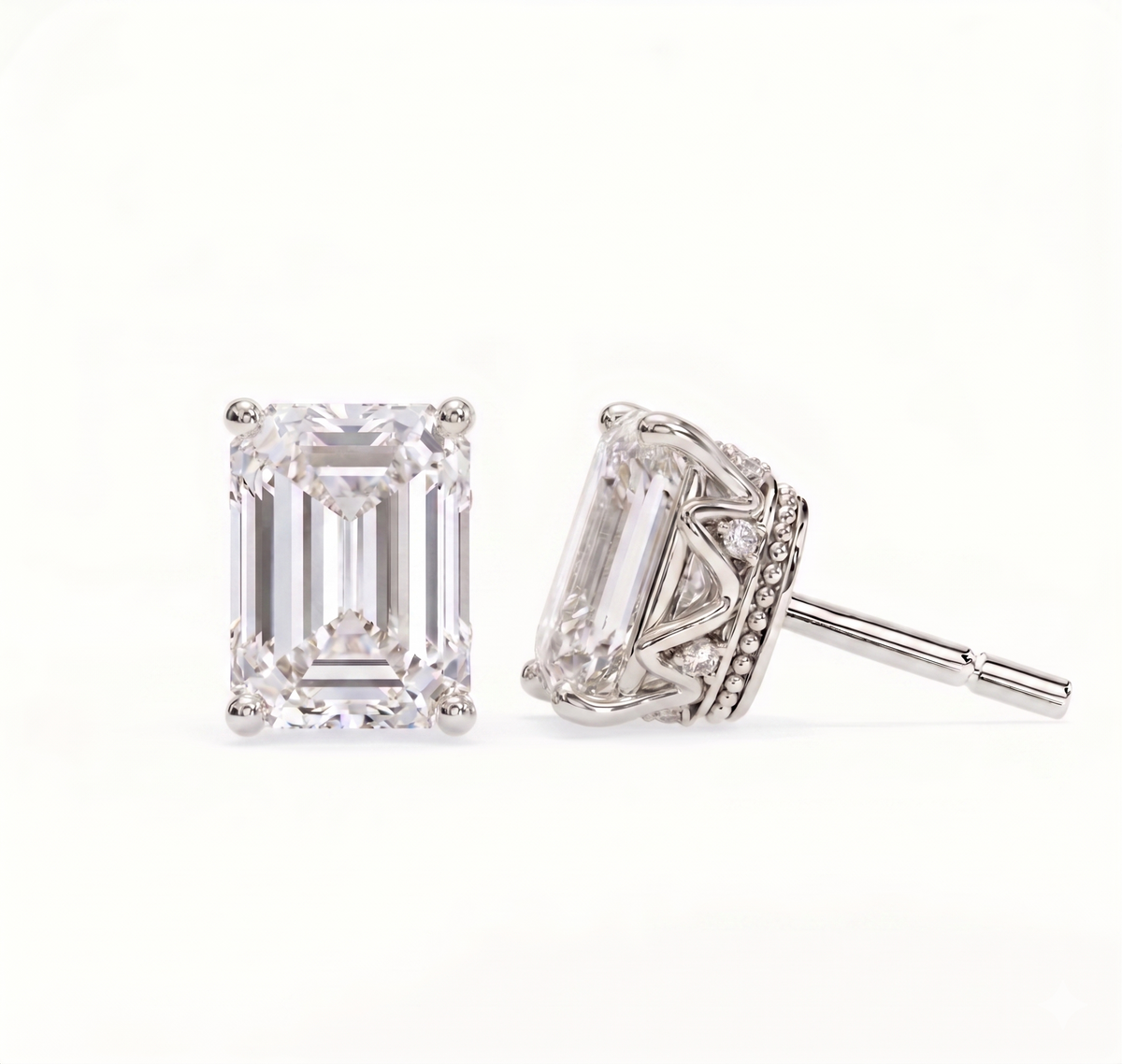 0.5ct each / 9 kt / White Gold