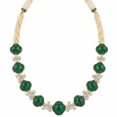 Emerald Blossom Polki Necklace