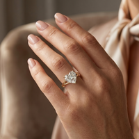 Split Band Ring - Heart 2ct