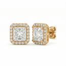 Princess Halo Studs - Basket Setting