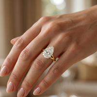 Split Band Ring - Pear 2ct