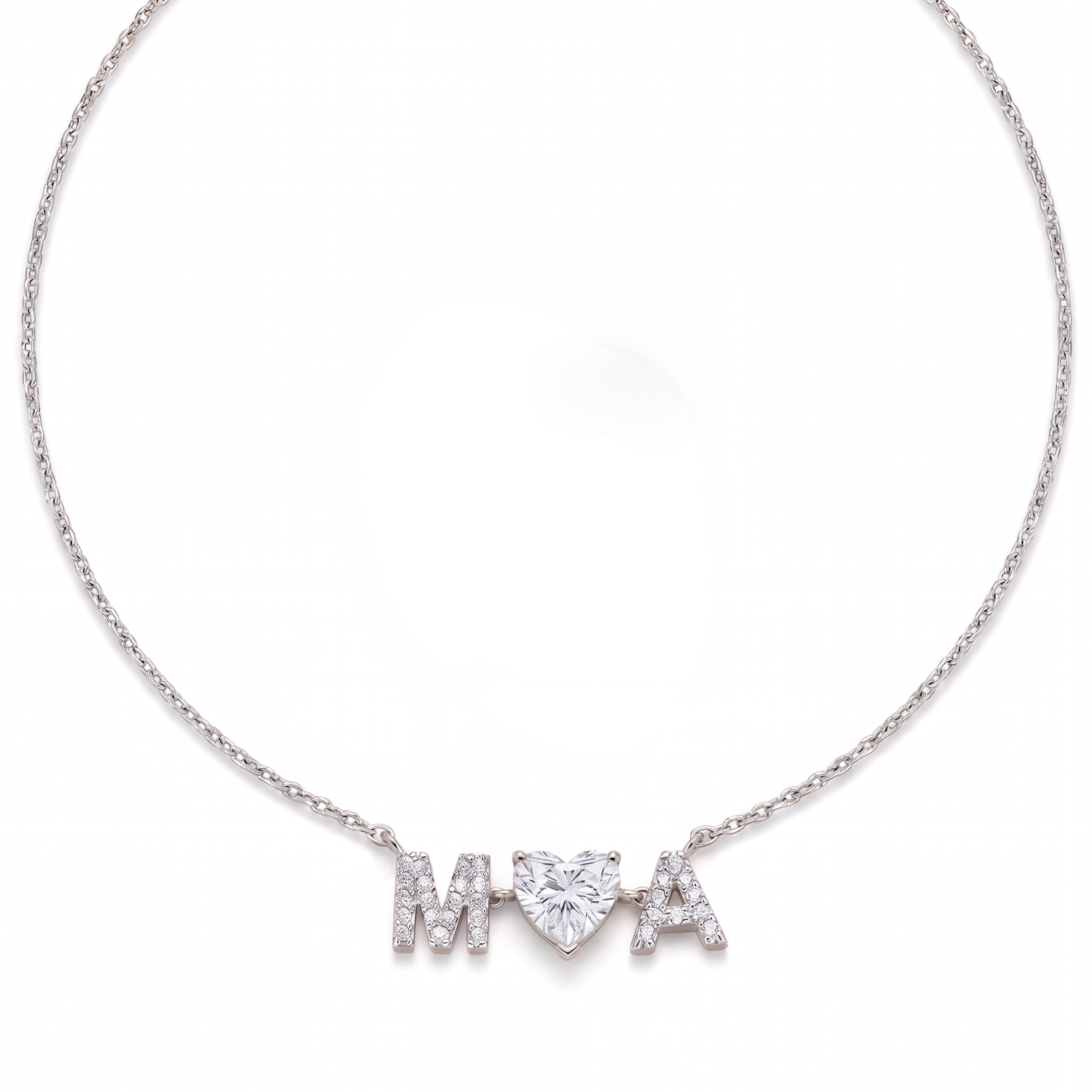 "MA" Heart Necklace
