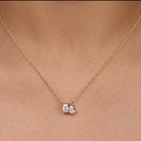 Toi et Moi- Emerald Pear Pendant
