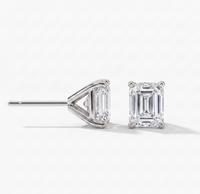 Emerald Studs - Martini Setting