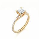 Twist Solitaire Ring - Princess 0.5ct