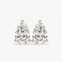 Pear Studs - Martini Setting