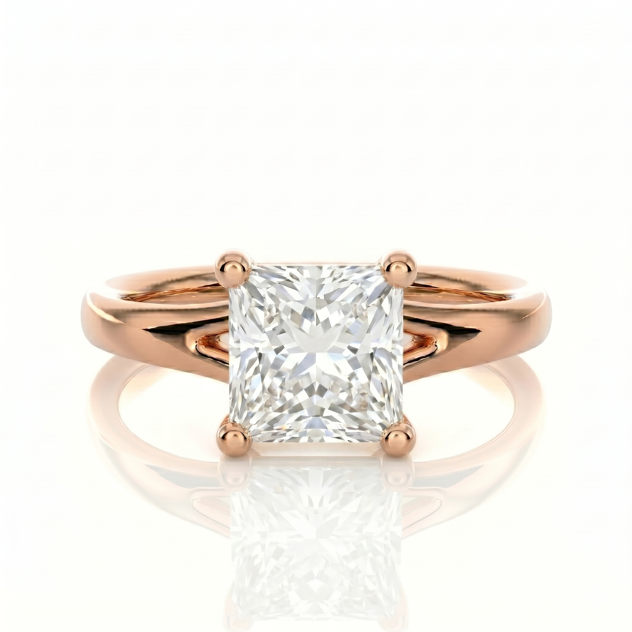 Split Band Ring - Princess 2ct
