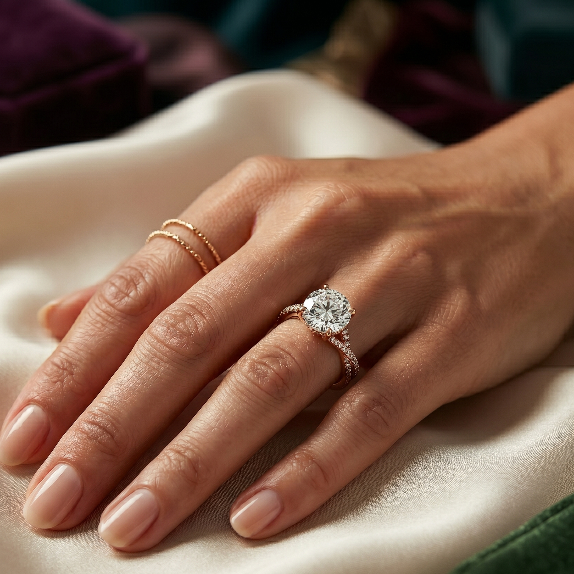 Twist Solitaire Ring - Round 1.5ct