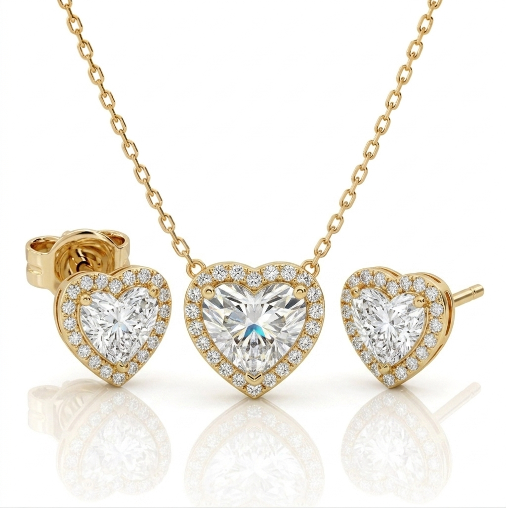Elara Heart Solitaire Set