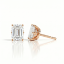 Emerald studs - Lotus setting