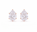 Pear studs - Crown setting