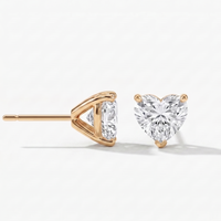 Heart Studs - Martini Setting