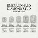 Emerald Halo Studs - Basket Setting