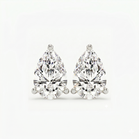 Pear Studs - Martini Setting