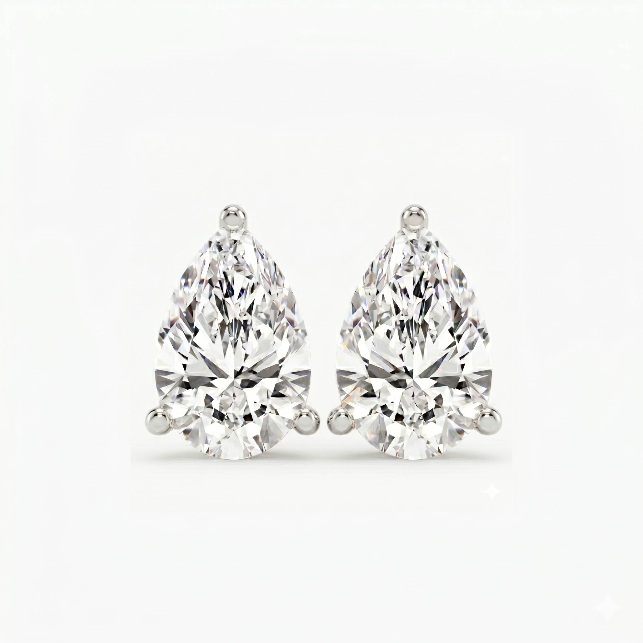 Pear Studs - Martini Setting