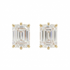 Emerald studs - Lotus setting