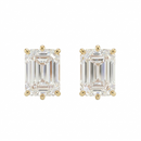 Emerald studs - Lotus setting