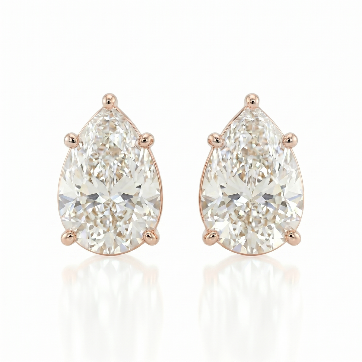 0.5ct each / 9 kt / Rose Gold