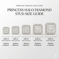 Princess Halo Studs - Basket Setting
