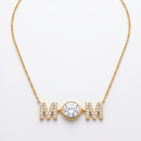 MOM Initial Necklace