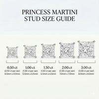 Princess Studs - Martini Setting