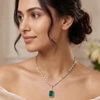 Emerald Path Drop Necklace
