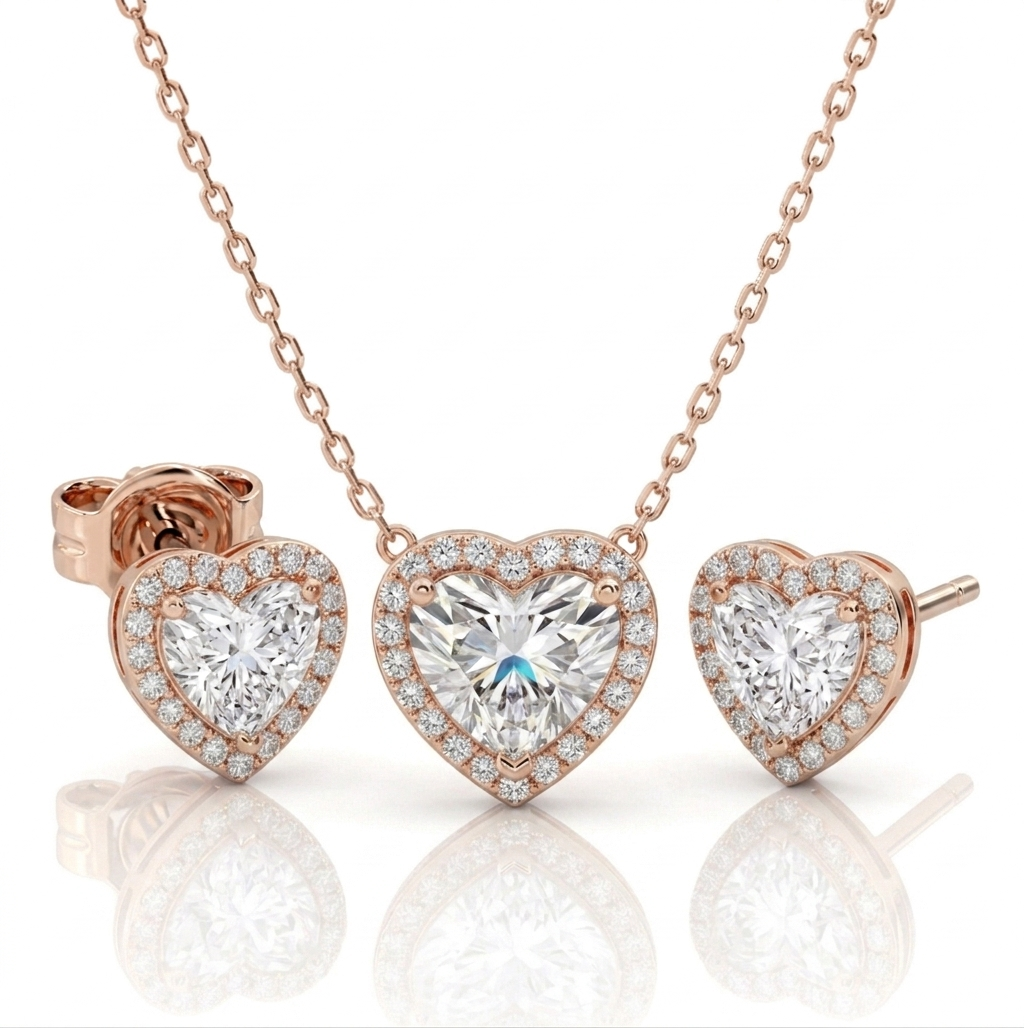 Elara Heart Solitaire Set
