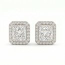 Princess Halo Studs - Basket Setting