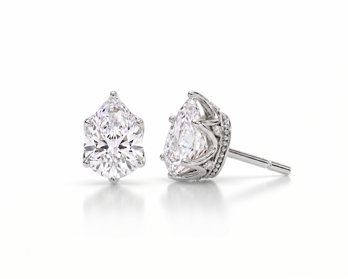 0.5ct each / 9 kt / White Gold