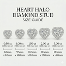 Heart Halo Studs - Basket Setting