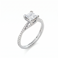 Twist Solitaire Ring - Princess 0.5ct
