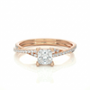 Twist Solitaire Ring - Princess 0.5ct