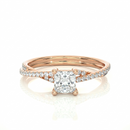 Twist Solitaire Ring - Princess 0.5ct