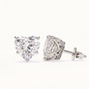 Heart studs - Crown setting