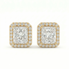 Princess Halo Studs - Basket Setting