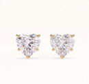 Heart studs - Crown setting
