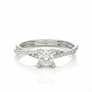 Twist Solitaire Ring - Princess 0.5ct