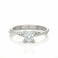 Twist Solitaire Ring - Princess 0.5ct