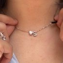Heart initial necklace