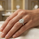 Oval Halo Ring - 2ct