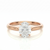 Classic solitaire ring - Oval 1ct