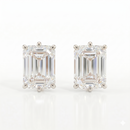Emerald studs - Lotus setting