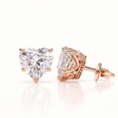 Heart studs - Crown setting