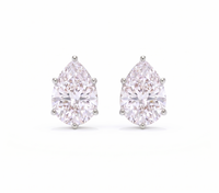 Pear studs - Crown setting